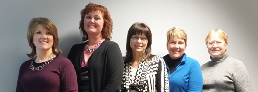  from left to right Valerie Coffey, Jennifer Parker, Jan Harding, Melissa White, and Carolyn McCarthy